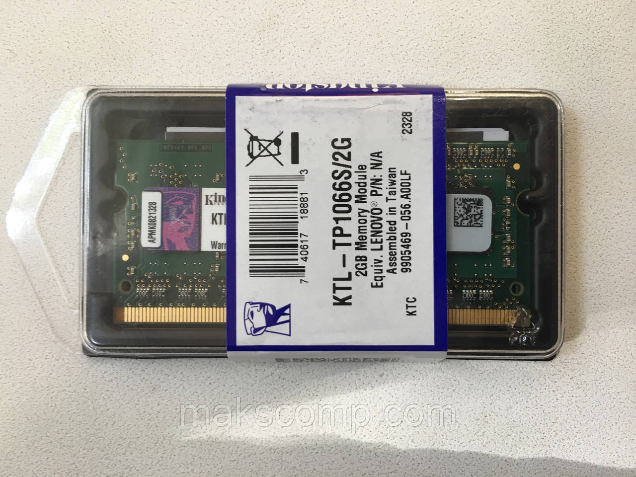 Пам'ять Kingston 2Gb So-DIMM PC3-8500S DDR3-10066 (KTL-TP1066/2G)