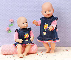 Джинсове плаття для ляльки Zapf Creation Baby born 870006