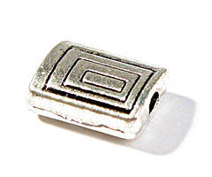 Намистина металева 6х7 мм античне срібло