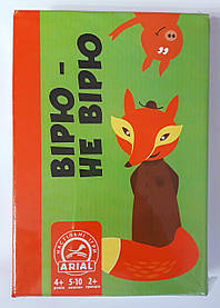 Гра настільна Карткова "Вірю - не вірю" 11302 Аріал Україна