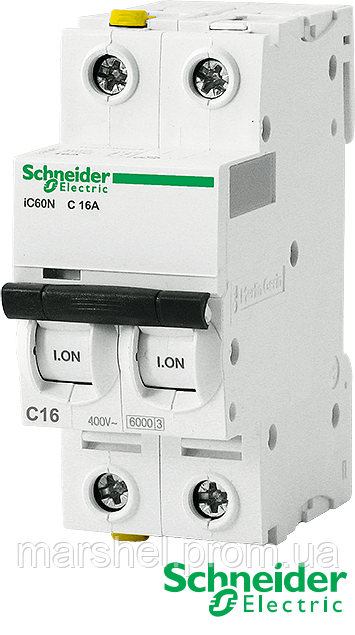 Автоматичний вимикач IC60N C 2p 16A ТМ "Schneider Electric"