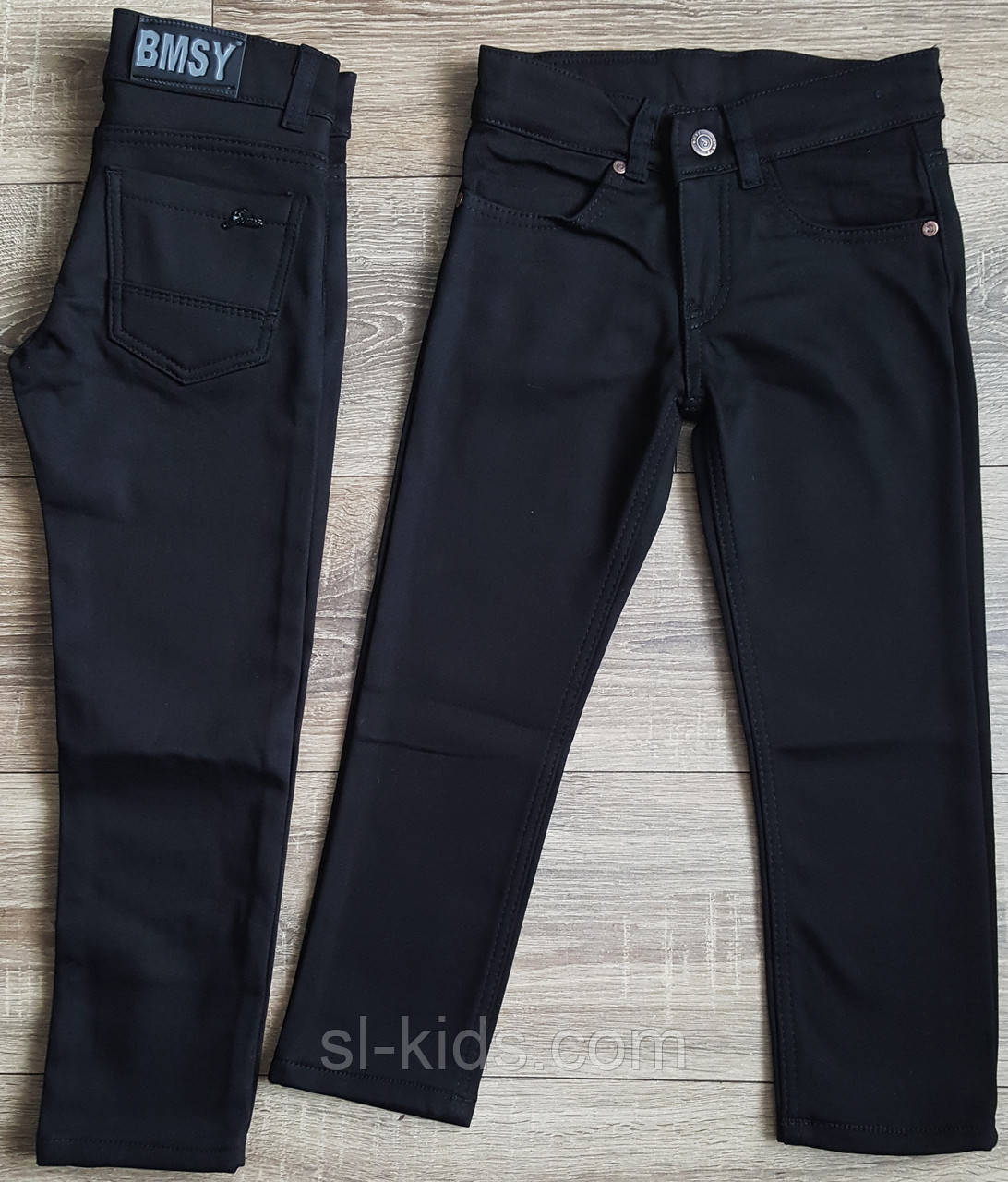 Штани,джинси на флісі для хлопчика 12-16 років(чорні)(роздр) пр. Туреччина