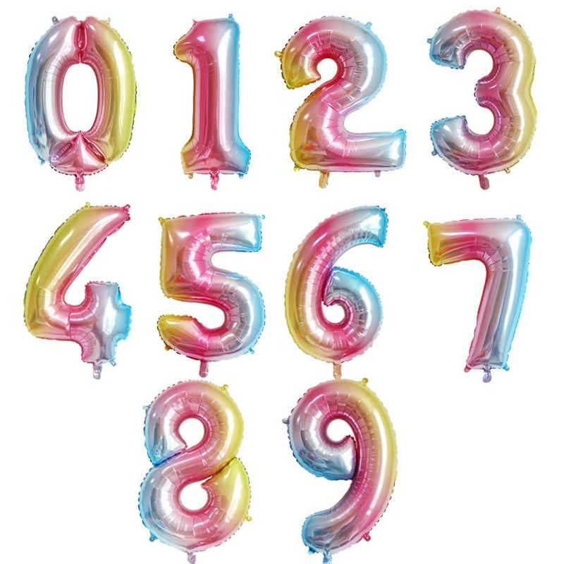 

Шар цифра 40" инд. упаковка градиент "1"