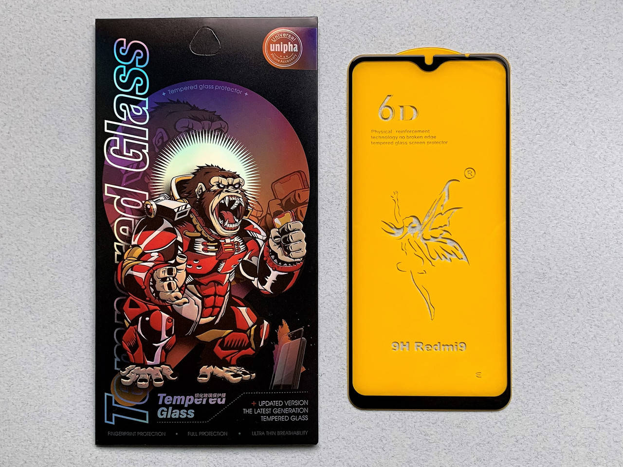 

Xiaomi Redmi 9 стекло защитное 6D полная проклейка АКЦИЯ 2шт бесплатная доставка, Черный