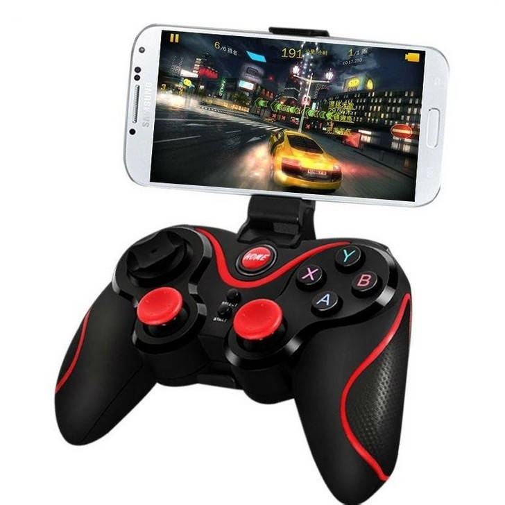 

Беспроводной геймпад Gengame x7 джойстик android, bluetooth С Держателем, Черный