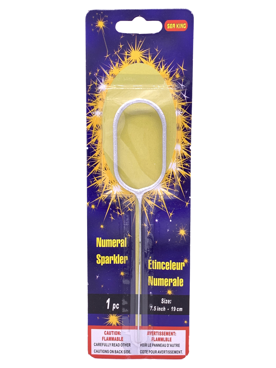 

Свечи в торт цифры бенгальский огонь "0" Серебро