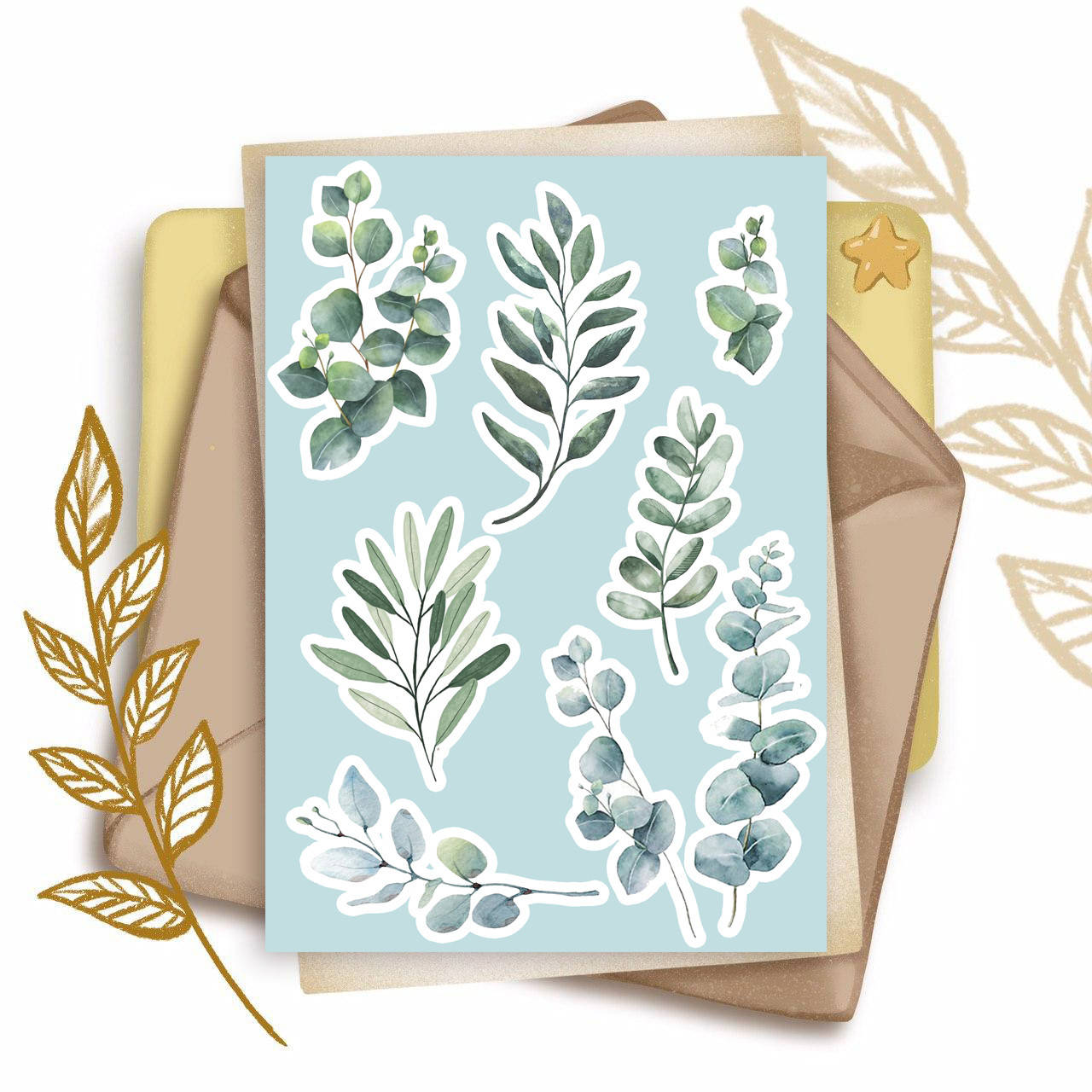 

Акварель набор - 4 стикерпака акварель1