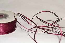 Атласна стрічка ширина 2,5 мм кв.Wine