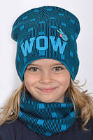 Подвійна демісезонна дитяча шапка для дівчинки.