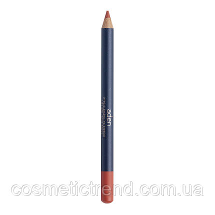 Олівець для губ водостійкий дерев'яний Lipliner Rosie Brown #41 (бежево-персиковий) Aden Cosmetics, фото 1