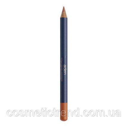 Олівець для губ водостійкий дерев'яний Lipliner Bronze Sand #63 ( золотисто-коричневий) Aden Cosmetics, фото 1