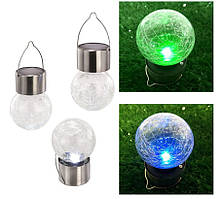Світильник куля L62 кришталевий на сонячних батареях