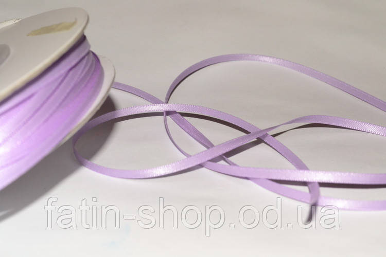 Стрічка атлас ширина 3,2 мм, див.Lavanda