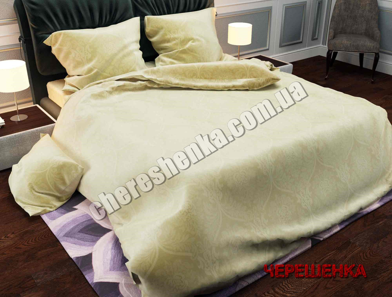 Тканина для постільної білизни Бязь "Gold" Lux GL453 - лимонний з напиленням (50м)
