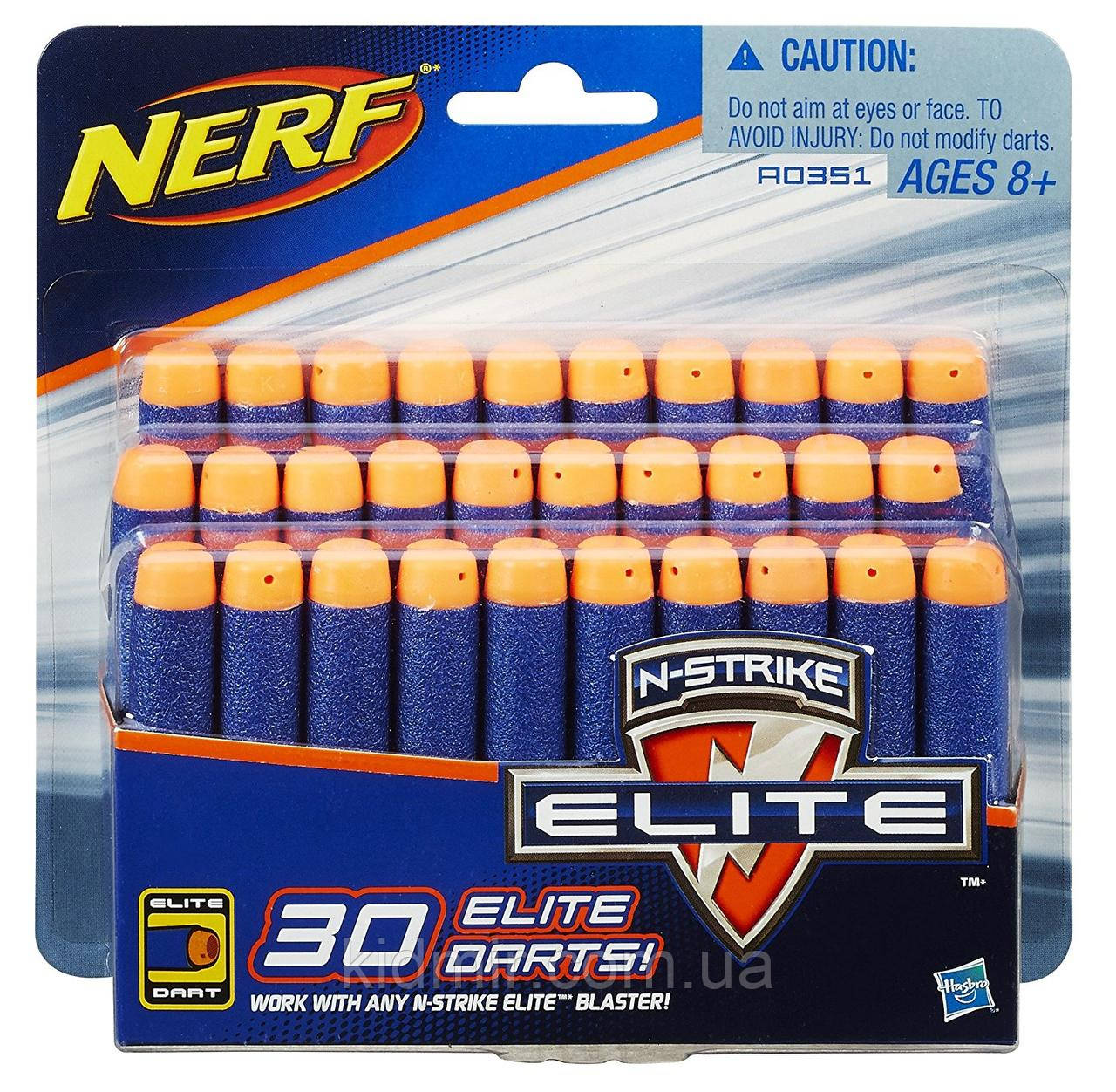 Комплект стрел Нерф Элит для бластеров 30 шт Nerf N-Strike Elite Series 30-Dart A0351 - фото 1 - id-p585284684