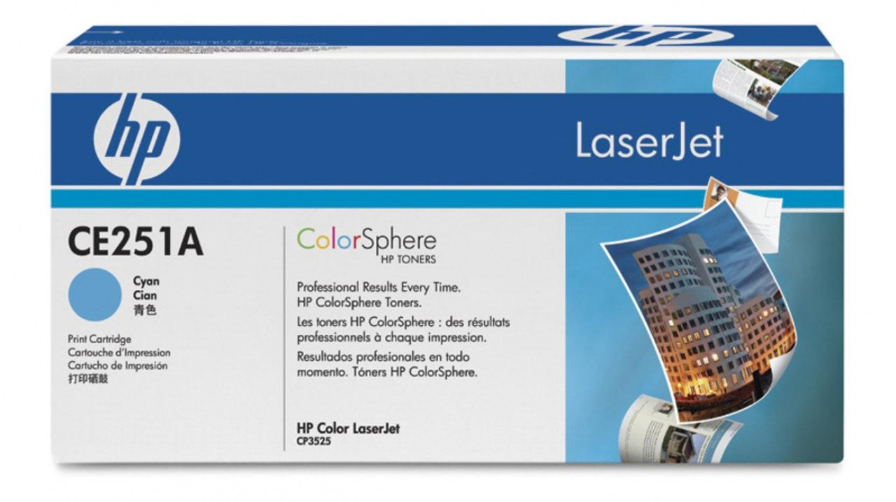 HP CE251A cyan картридж (504A) для LJ CM3530 і CP3525 series