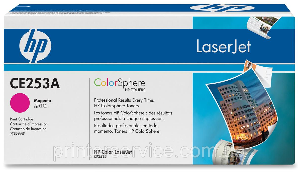 HP CE253A magenta картридж (504A) для LJ CM3530 і CP3525 series