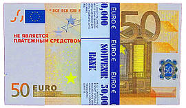 Гроші сувенірні  "50 євро". В упак: 80 шт.