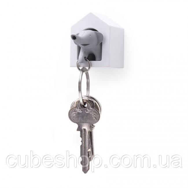 Ключниця настінна та брелок для ключів Elephant Qualy (білий-блакитний)