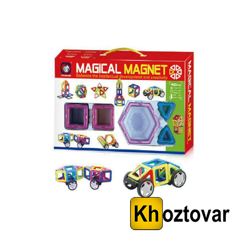 Детский магнитный конструктор Magical Magnet 40 PCS - фото 2 - id-p396412351