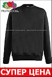 Світшот чоловічий чорний светр легкий Lightweight set-in sweat Fruit of the Loom,L, фото 4