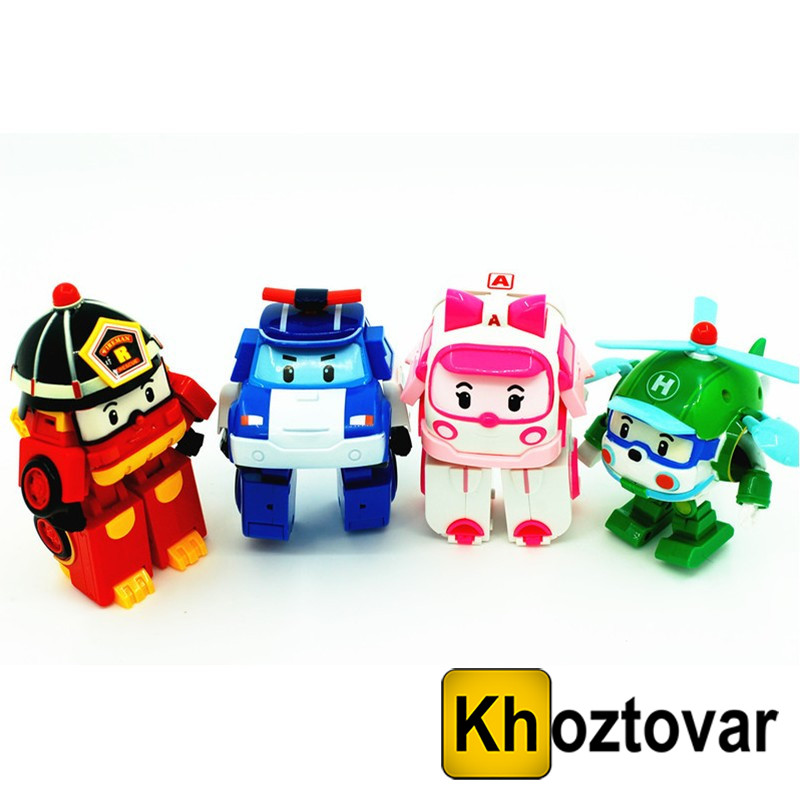 Набор из 12 машинок для детей от 3 лет Robokar Poli Citi Hero Cars - фото 1 - id-p379484764