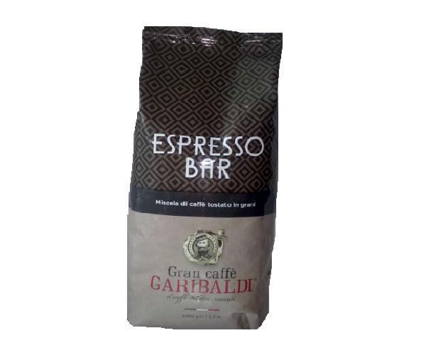 Італійська кава в зернах Garibaldi Espresso Bar, темне обсмажування, суміш робусти й арабіки, 1 кг
