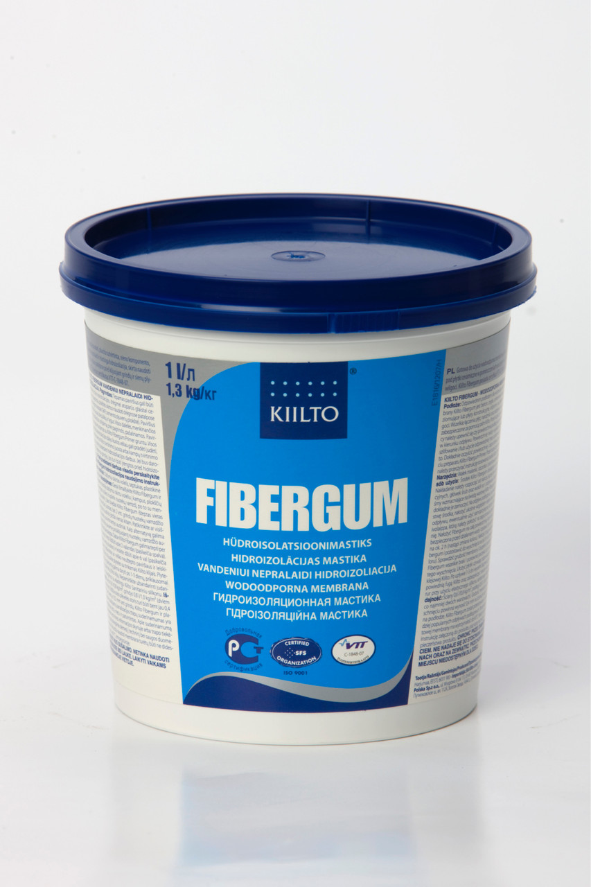 Гідроізоляція готова Kiilto Fibergum (фібергум), 1 л (для внутрішніх робіт)