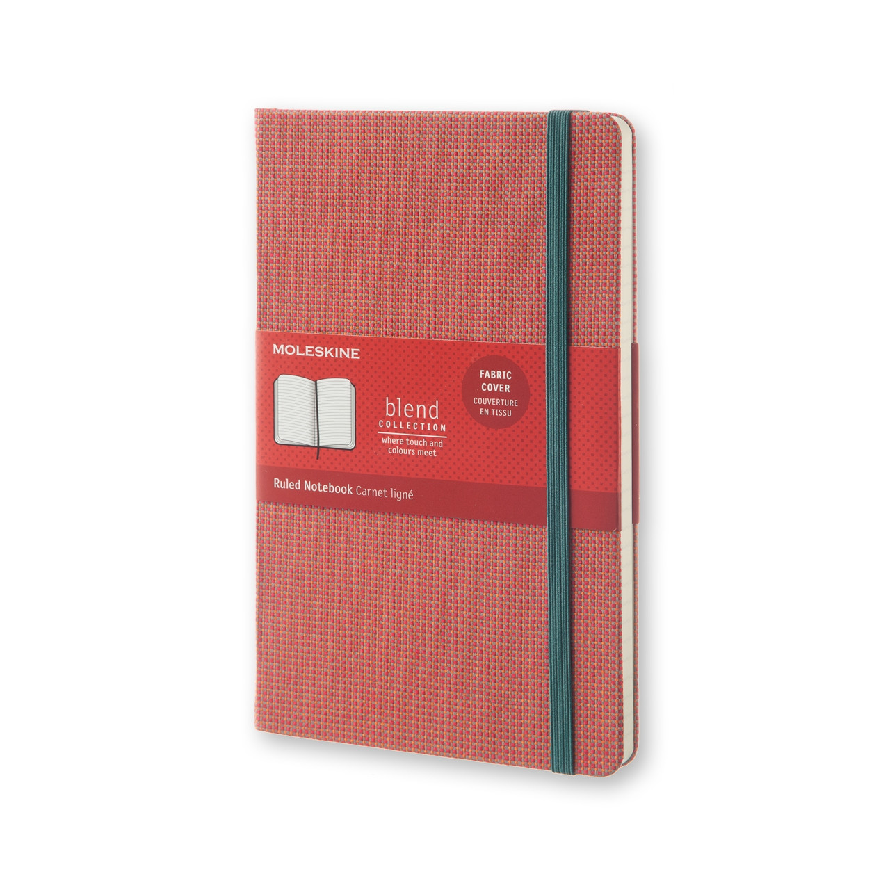 Блокнот Moleskine Limited Blend середній 240 сторінок Червоний в лінію у Тканинній палітурці 13х21 см, фото 1