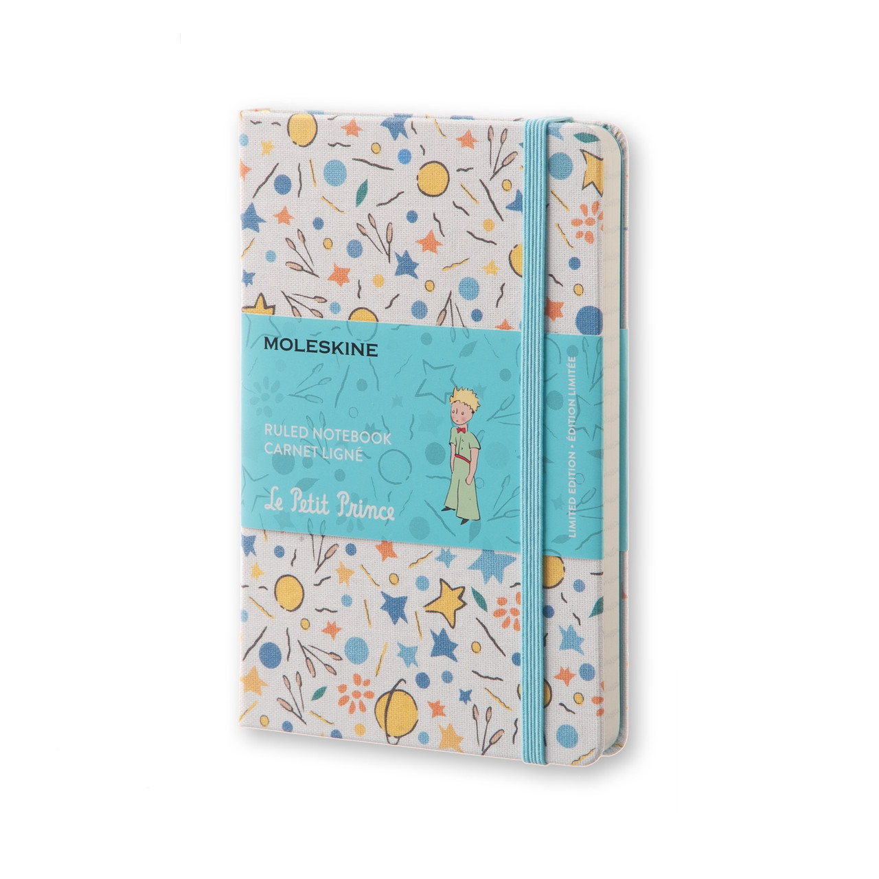 Блокнот Moleskine Limited Le Petit Prince кишеньковий 192 сторінки Білий в лінію в Тканевой обложке 9х14 см