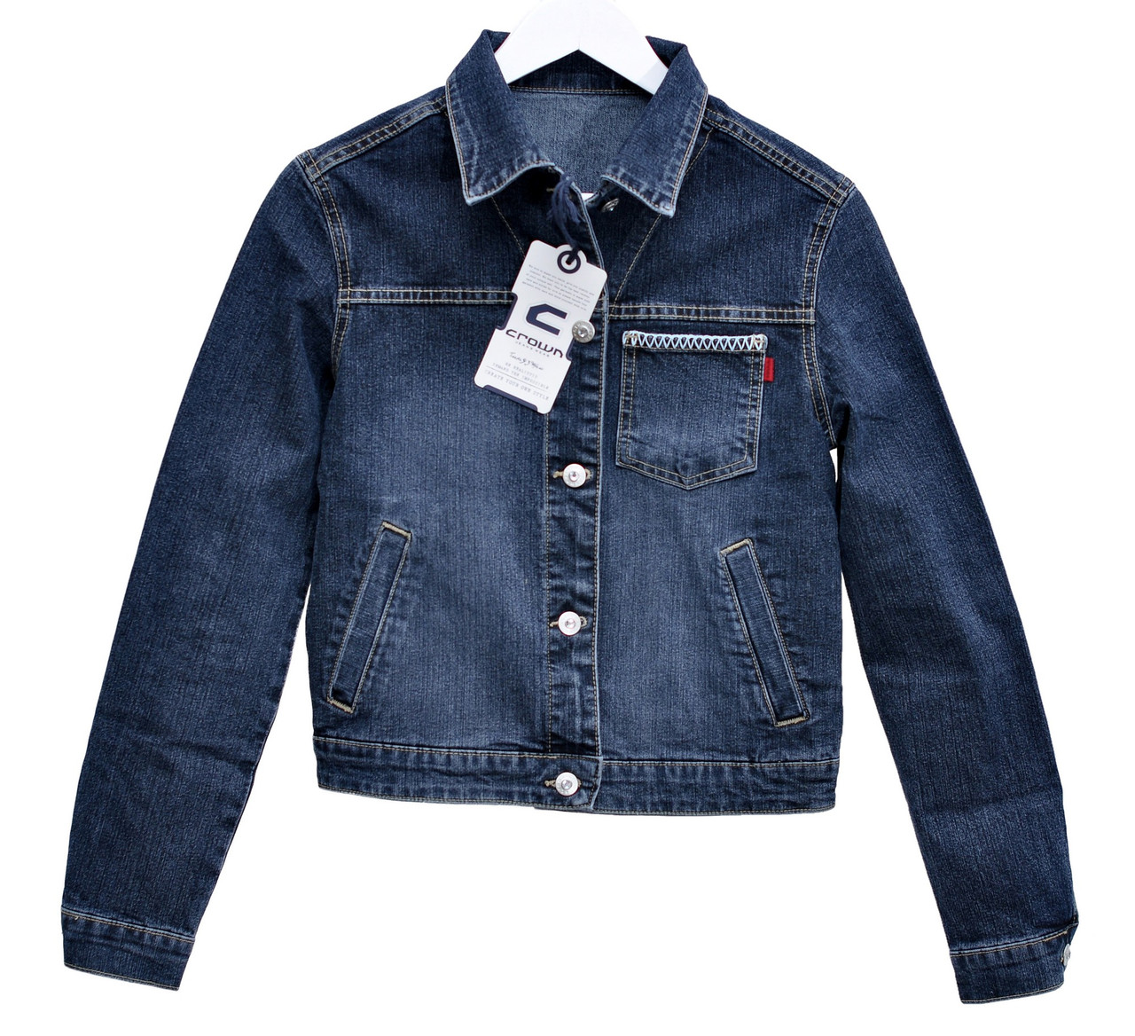 Жіноча джинсова куртка Crown Jeans модель 440 (LADY) Vintage denim collection