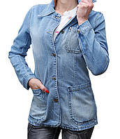 Жіноча джинсова куртка Crown Jeans модель 466 (IGLO BLUE) Vintage denim collection