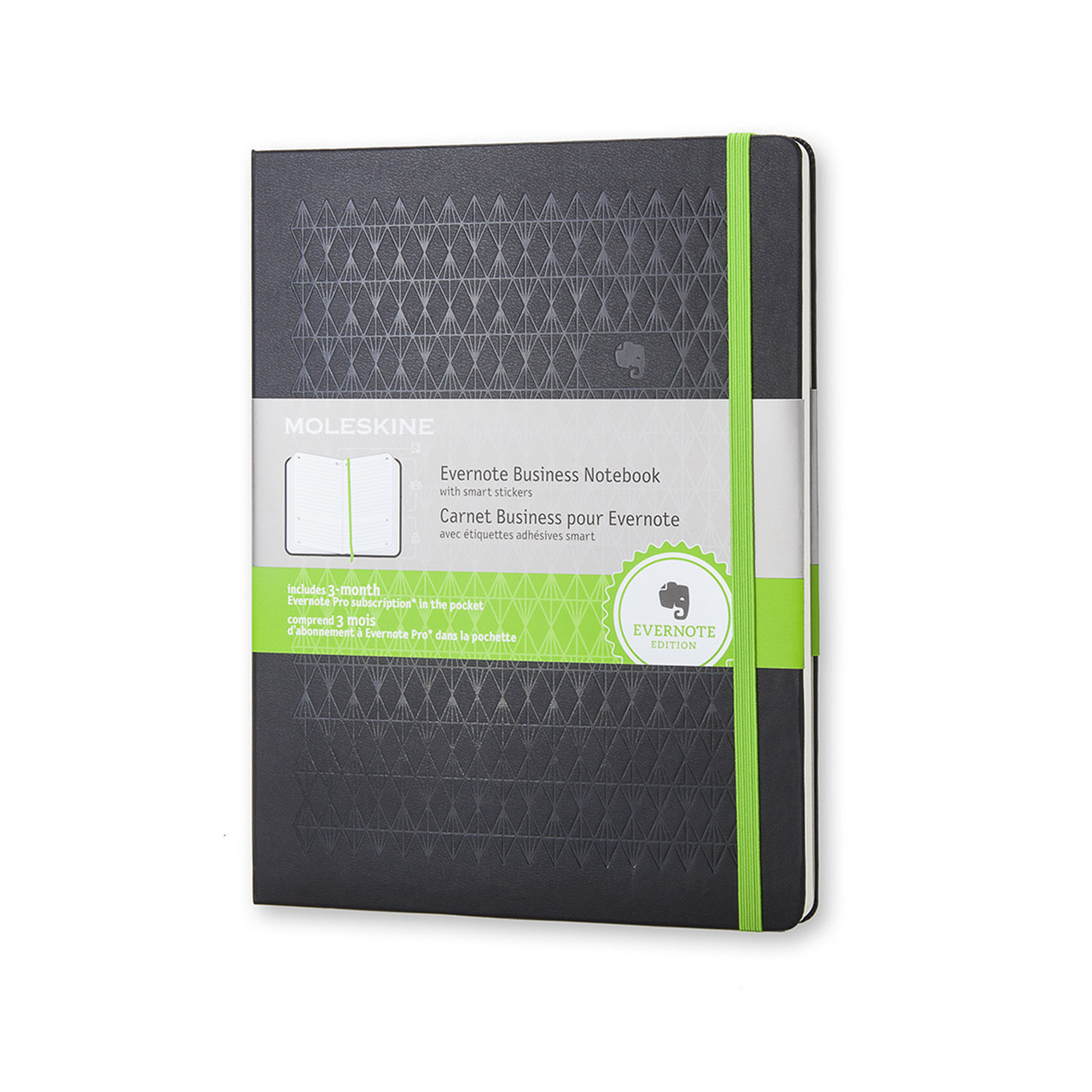 Блокнот Moleskine + Evernote Business Великий 176 сторінок Чорний в лінію 19х25 см (SKPFFNT04EVER)