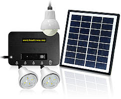 Світильник на сонячній батареї 4W Solar Kit with 3 Led Lights