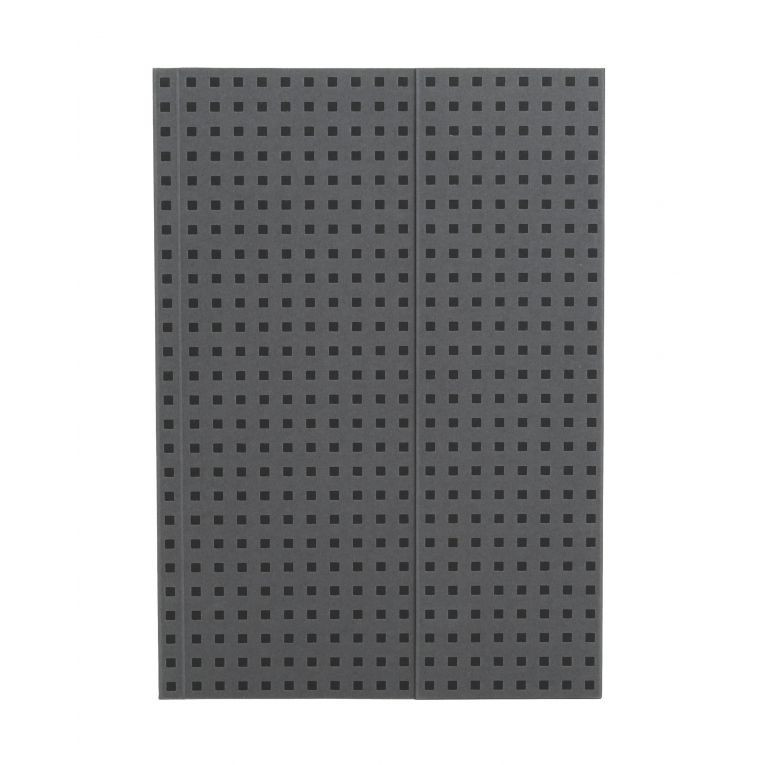 Блокнот Paper-Oh Quadro B5 Сірий на Чорному з Чистими листами 17,6х25 см (OH9055-7) (9781439790557)