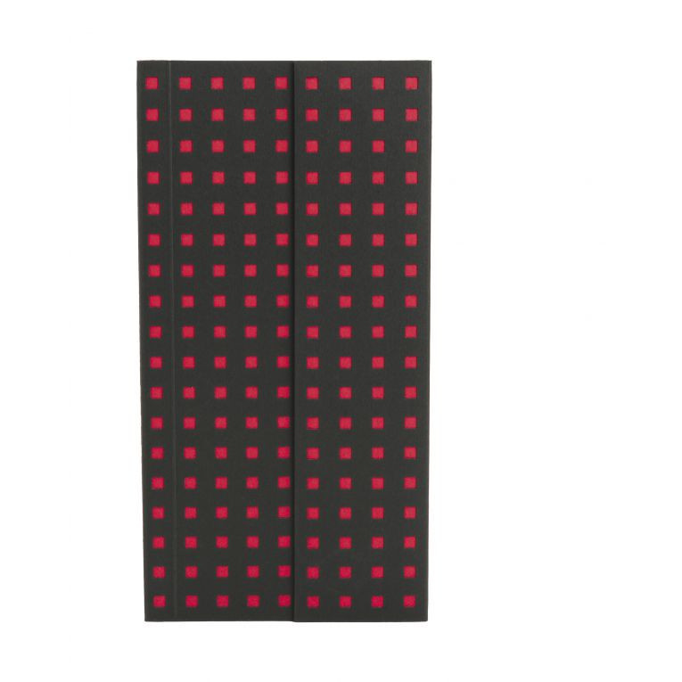 Блокнот Paper-Oh Quadro B6.5 Чорний на Червоному в лінію 12,5х17,6 см (OH9070-0) (9781439790700)
