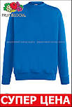 Світшот чоловічий синій светр легкий Lightweight set-in sweat Fruit of the Loom,M, фото 4