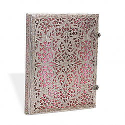 Блокнот Paperblanks Срібна Філігрань Рожевий великий 18х23 см в лінію (9781439719152)