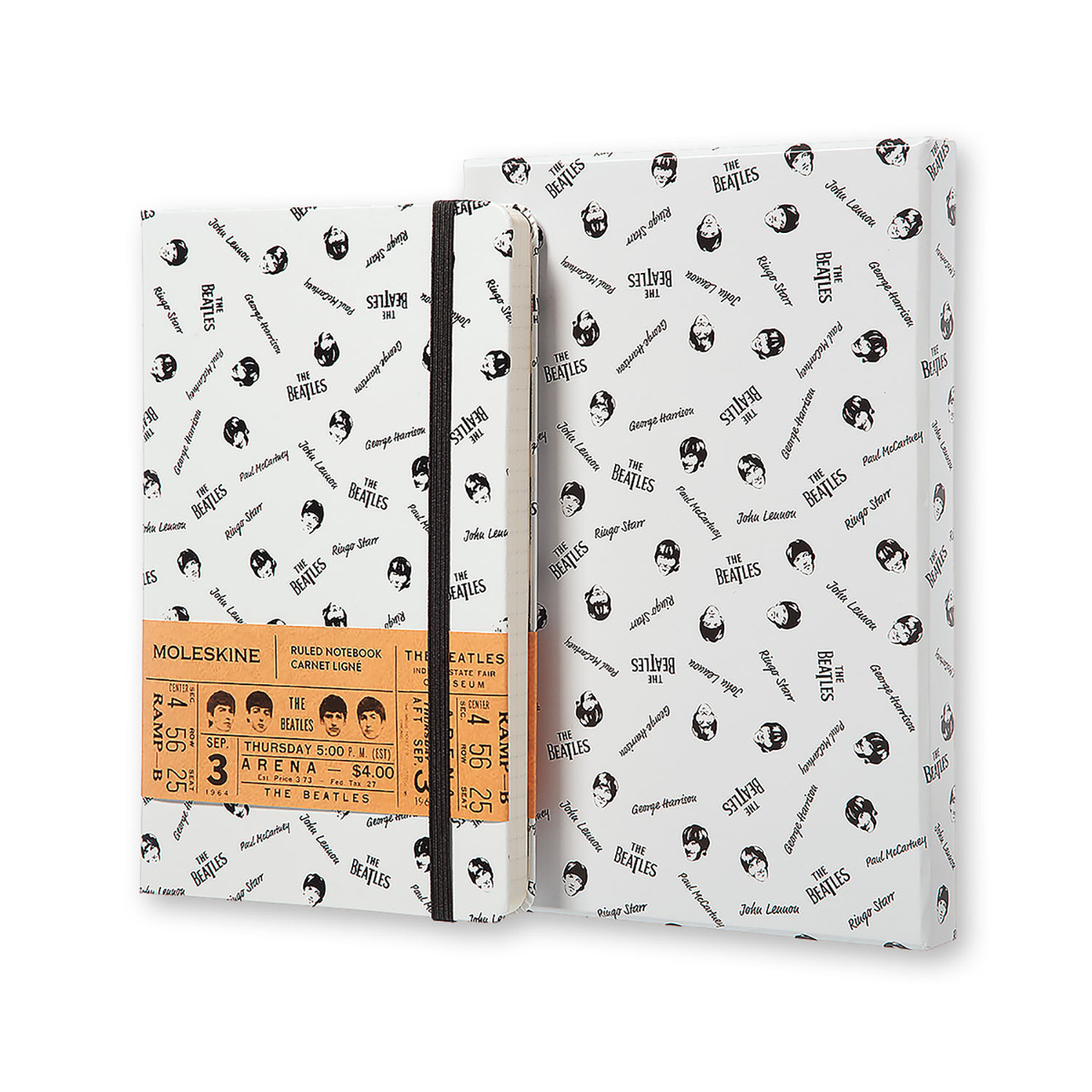 Блокнот Moleskine Limited The Beatles в подарунковій упаковці середній 240 сторінок в лінію Білий 13х21 см