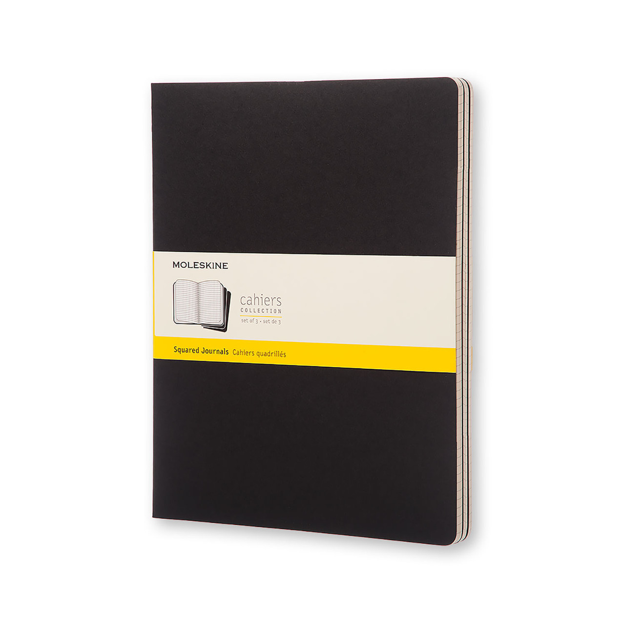 Блокнот Moleskine Cahier Чорний XXL 120 сторінок в клітинку (21х30 см) (8055002851459)