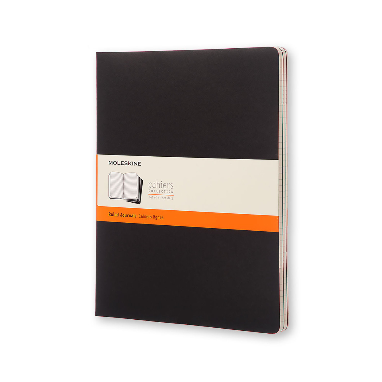 Блокнот Moleskine Cahier Чорний XXL 120 сторінок в лінію (21х30 см) (8055002851442)