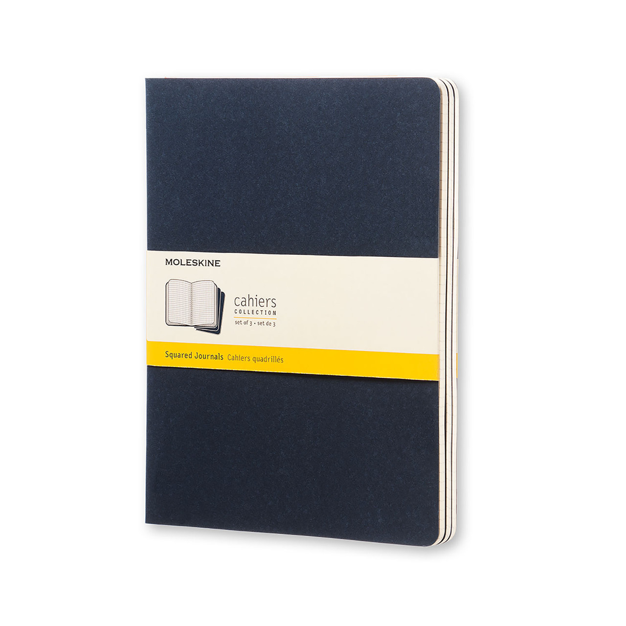 Блокнот Moleskine Cahier синій Великий 120 сторінок в клетку 19х25 см (9788862931113)
