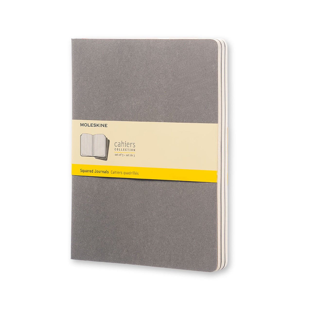 Блокнот Moleskine Cahier Теплий Сірий Великий 120 сторінок в клітинку 19х25 см (9788866134275)