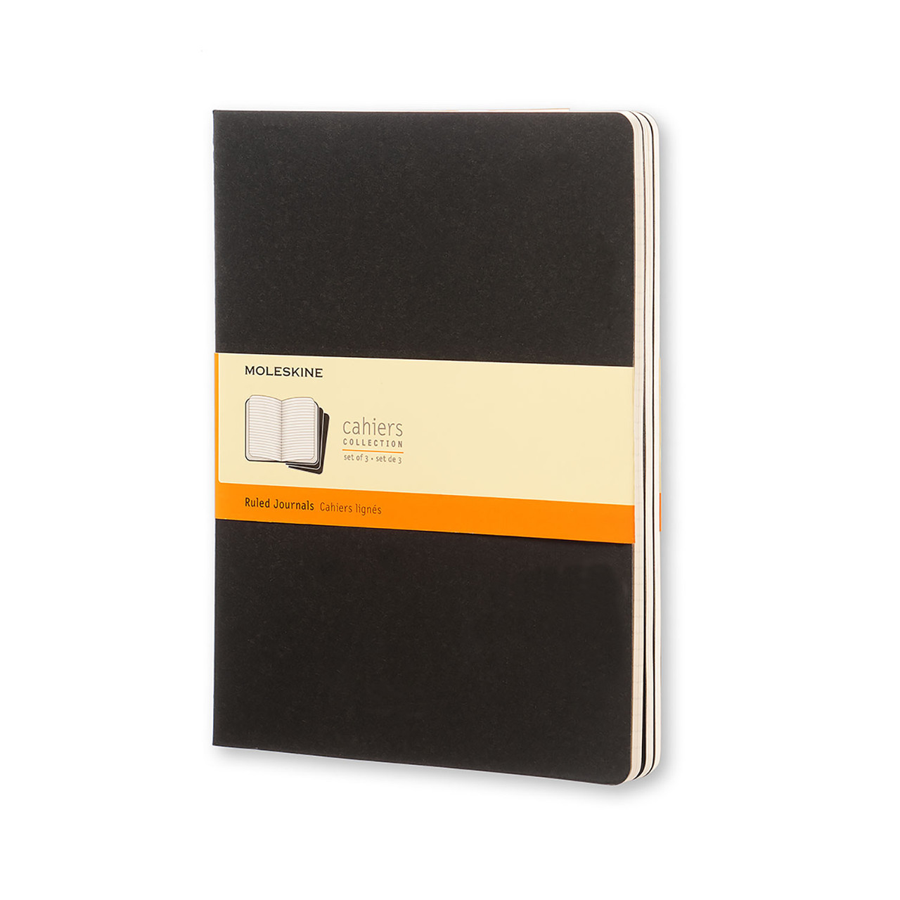 Блокнот Moleskine Cahier Чорний Великий 120 сторінок в лінію 19х25 см (9788883705014)