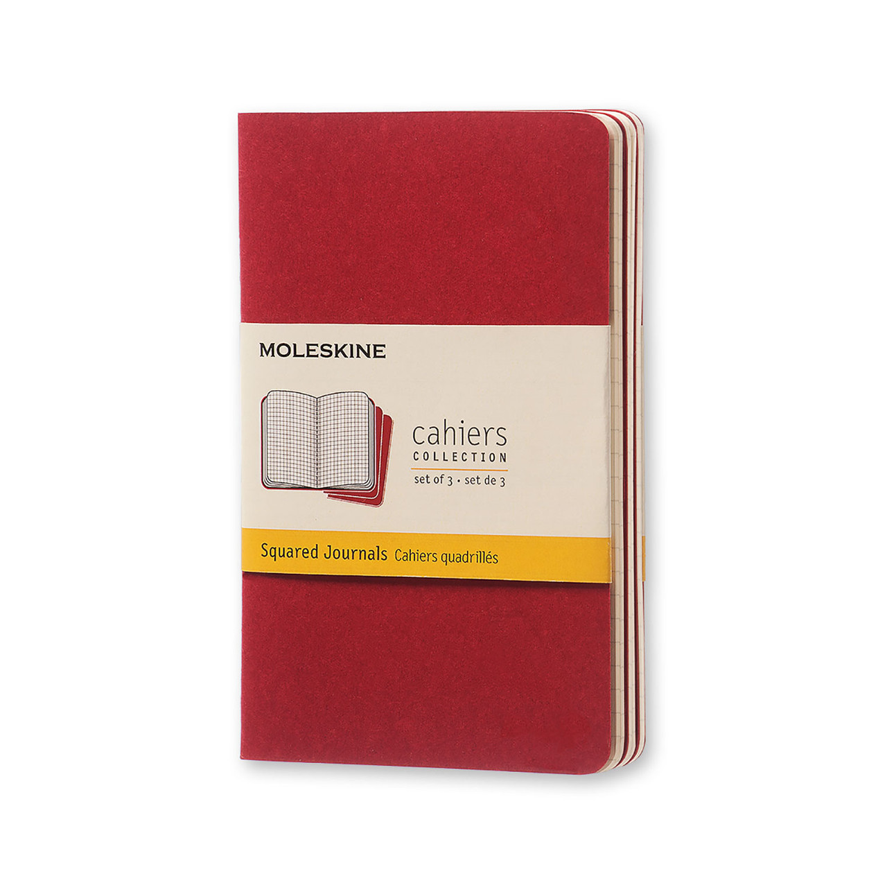 Блокнот Moleskine Cahier Бордовий кишеньковий 64 сторінки в клітинку 9х14 см (9788862930963)
