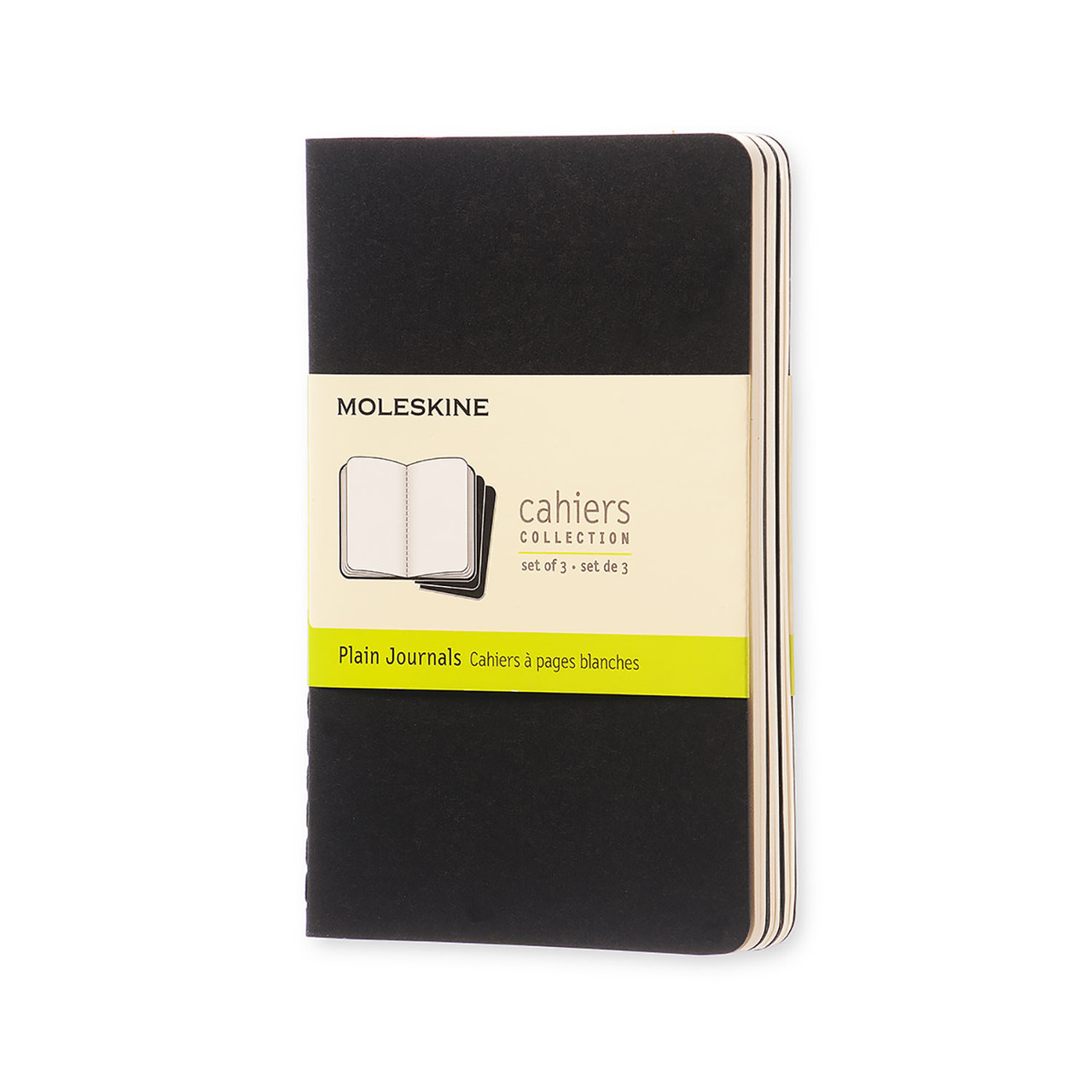 Блокнот Moleskine Cahier Чорний кишеньковий 64 сторінки нелінований 9х14 см (9788883704918)