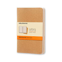 Блокнот Moleskine Cahier Бежевий кишеньковий 64 сторінки в лінію 9х14 см (9788883704925)