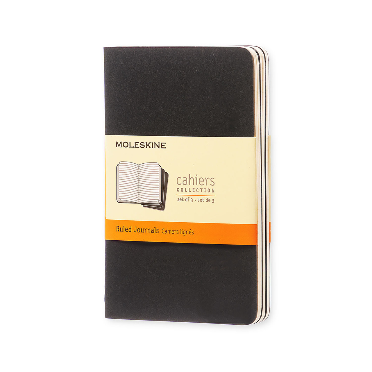 Блокнот Moleskine Cahier Чорний кишеньковий 64 сторінки в лінію 9х14 см (9788883704895)