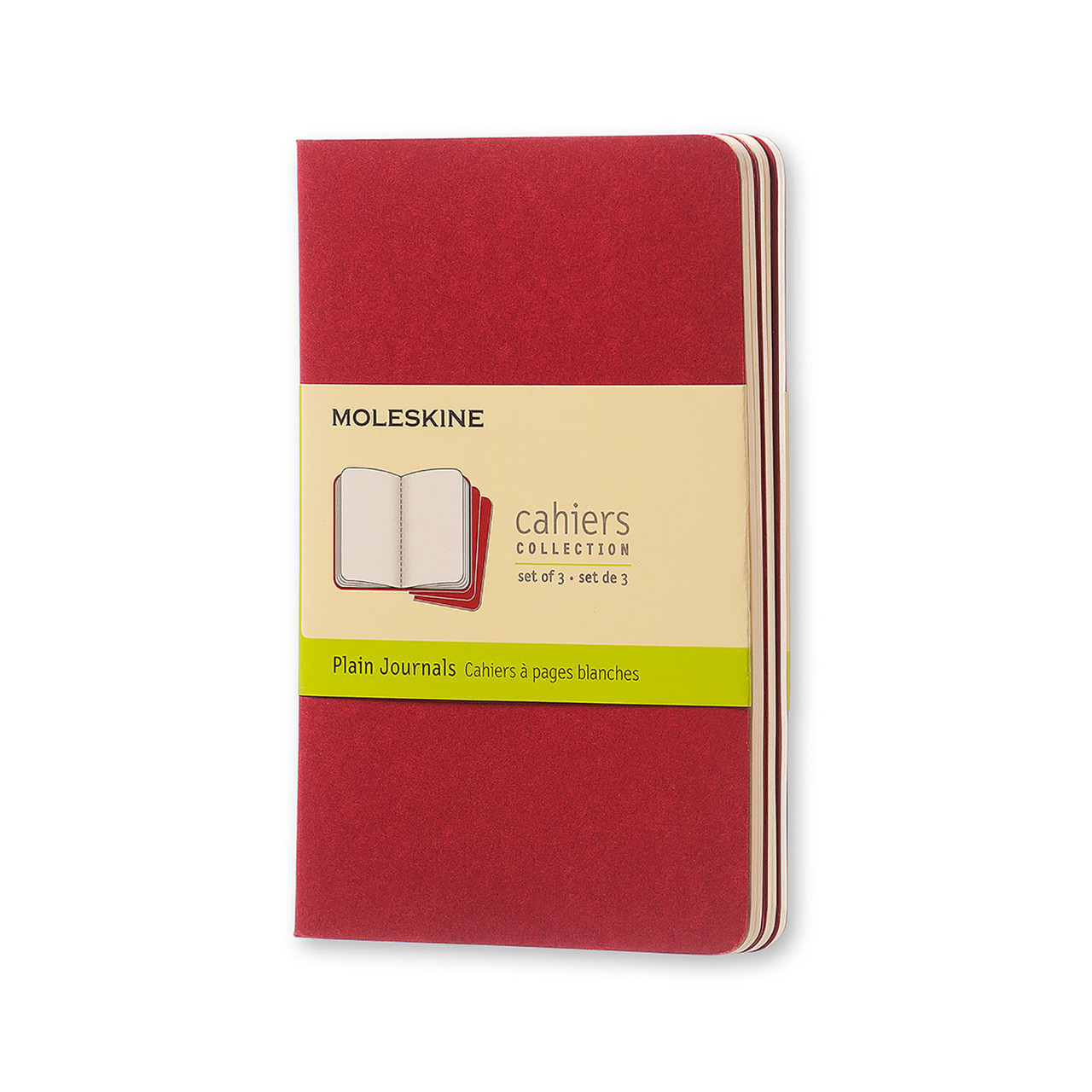 Блокнот Moleskine Cahier Бордовий кишеньковий 64 сторінки нелінований 9х14 см (9788862930970)