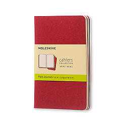 Блокнот Moleskine Cahier Бордовий кишеньковий 64 сторінки нелінований 9х14 см (9788862930970)